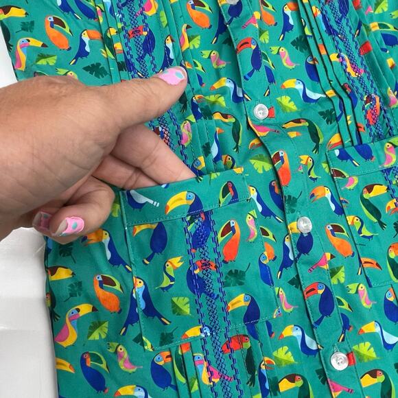 NWT Blue Quail Size 12 Toucan Sleeveless Dress - Picture 2 of 5